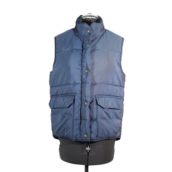 REI women's vintage stand up collar snap front winter puffer‎ ski vest 16 - Picture 1 of 15